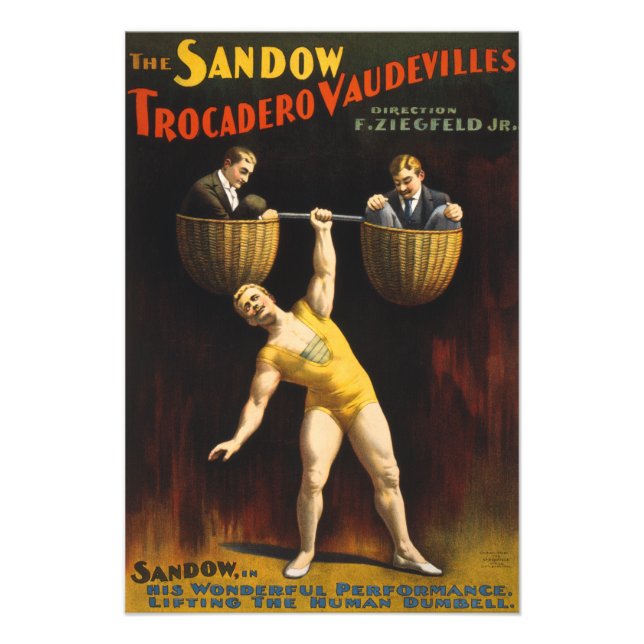 Foto O Sandow Eugen Sandow Levantador de Peso de Vaudev (Frente)