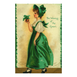 Foto "O Uso do Verde" cartão antigo, 1907