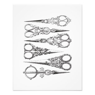 Foto O vintage Scissors decorativo branco preto
