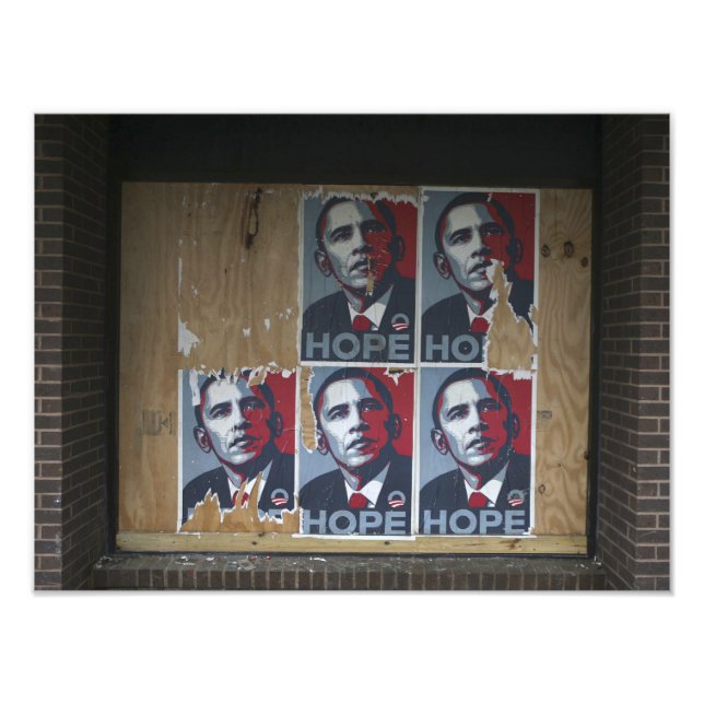 Foto Obama assina em uma janela fechada de um (Frente)