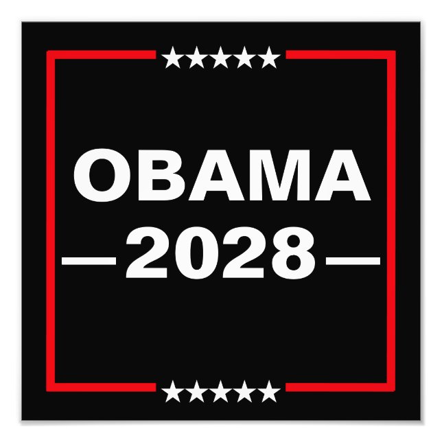 Foto Obama para o Presidente 2028 (Frente)