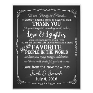 Foto Obrigado, placa de casamento.