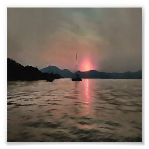 Foto Ocean Sunset Sailboat Sunset Bozburun Marmaris