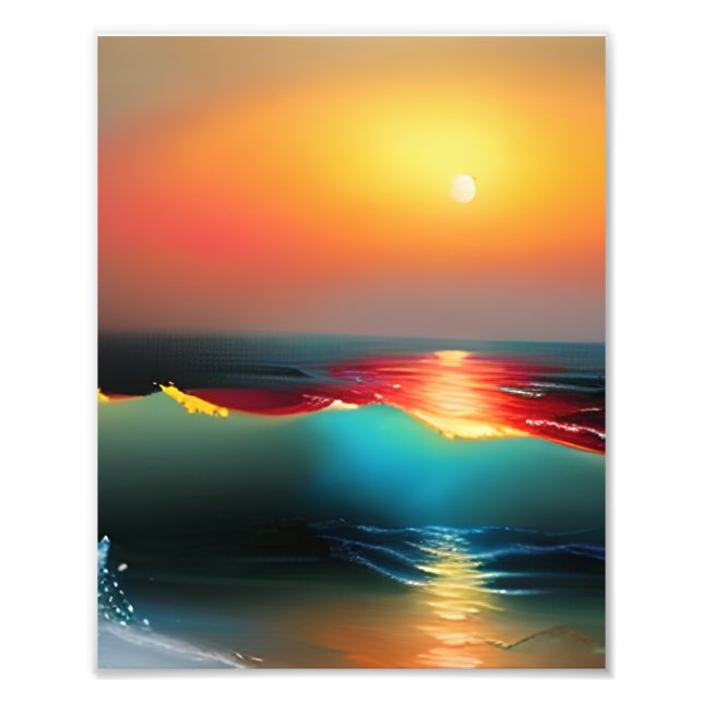 Foto Oceano Eetano e Arte AI Sunset (Frente)