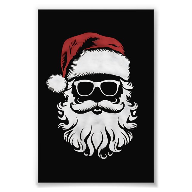 Foto Óculos de Sol com Rosto do Papai Noel com Chapéu e (Frente)