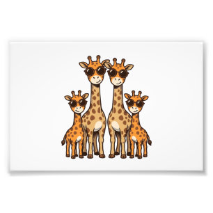 Foto Óculos de Sol da Família de Girafa Legal com Grava