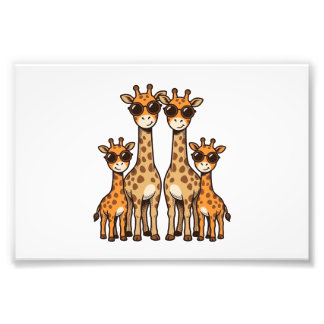 Foto Óculos de Sol da Família de Girafa Legal com Grava