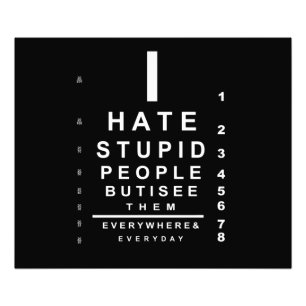 Foto Odeio um gráfico de olhos estúpido do pessoas