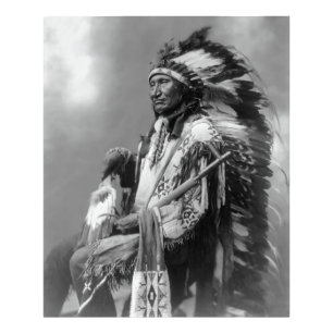 Foto Oglala Sioux Chefe Rocky Bear c. 1899