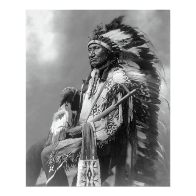Foto Oglala Sioux Chefe Rocky Bear c. 1899 (Frente)