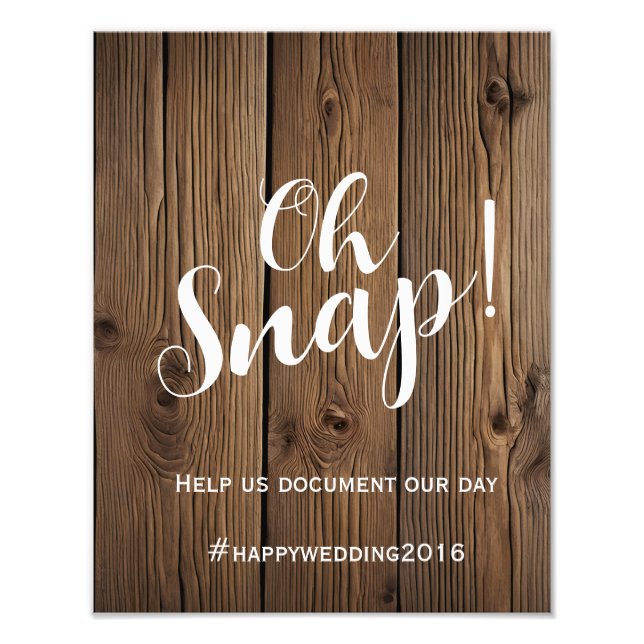 Foto Oh SnapRustic Country Barn Casamento Oh Snap hasht (Frente)