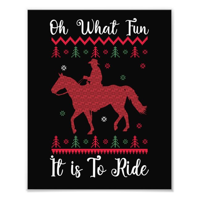 Foto Oh What Fun It Is To Ride Horse Christmas (Frente)