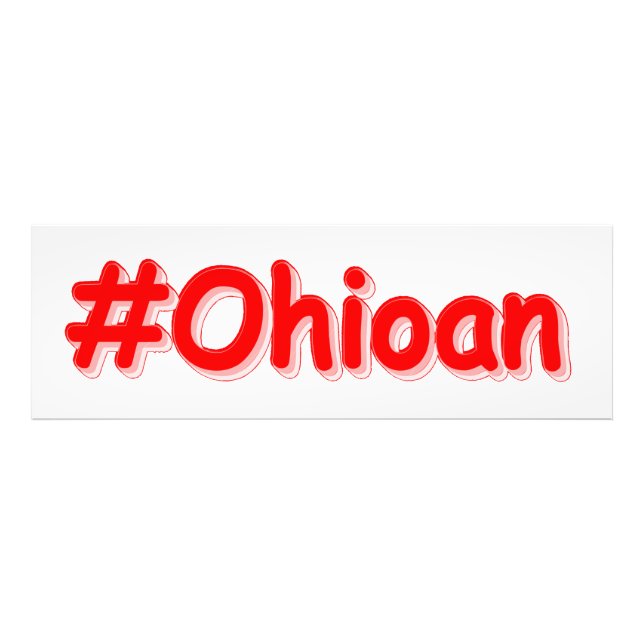 Foto "#Ohioan " Design bonito. Impressão de tela de com (Frente)