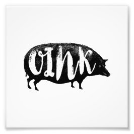 Foto OINK Funny Vintage Pig