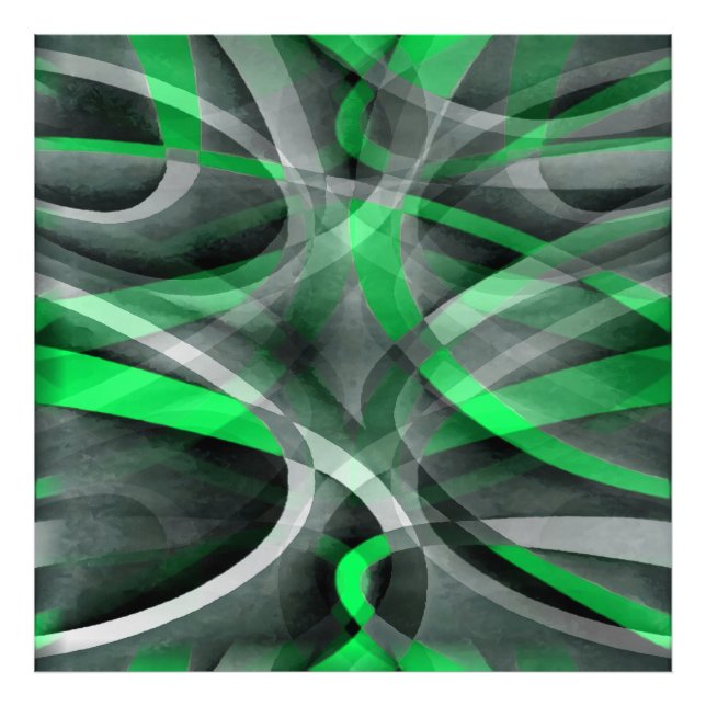 Foto Oito Chic Suculento Verde e Cinza Abstrato Pa (Frente)