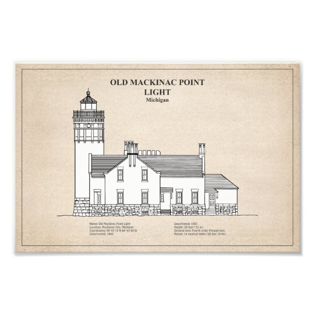 Foto Old Mackinac Point Light - Michigan - SBD (Frente)