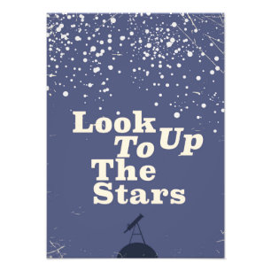Foto Olhe para as estrelas pôster vintage