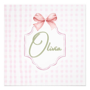 Foto Olivia Laço Rosa Personalizado & Estampa Xadrez