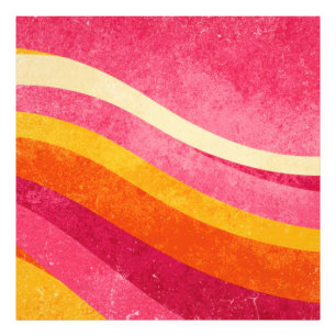 Foto Ondas Cor-de-Rosa Retro – Fundo Ondulado Vintage