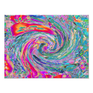 Foto Ondas de Cores Psicodélicas Florais Abstratas em A