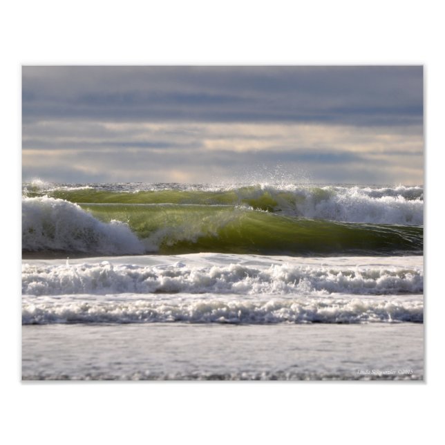 Foto Ondas do Oceano Pacífico 11X14! (Frente)