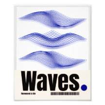 Ondas – Poster de Movimento Abstrato Minimalista