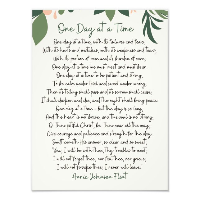 Foto One Day At a Time Annie Johnson Flint Art (Frente)