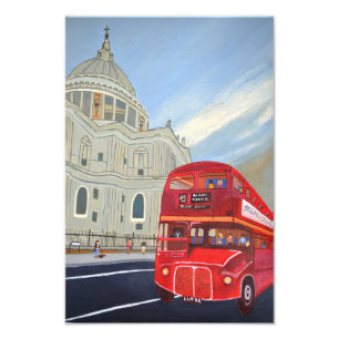 Foto Ônibus de Londres e impressão vermelhos da