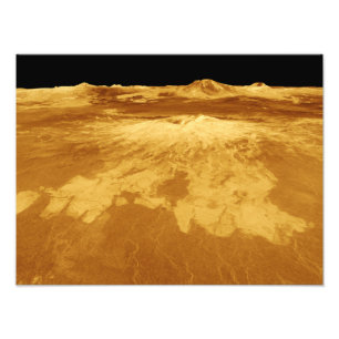 Foto opinião de perspectiva 3D de Sapas Mons em Venus