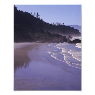 Foto OR, Ecola SP, Praia Indiana com nevoeiro matinal