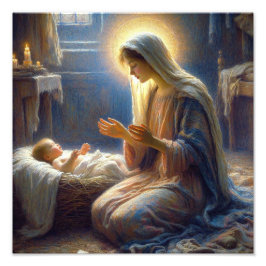 Foto Oração sobre Jesus bebê