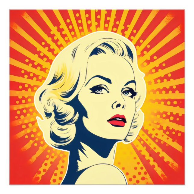 Foto Orange Pop Art Blonde (Frente)