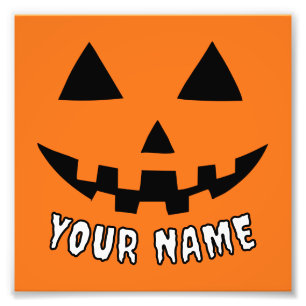 Foto Orange Pumpkin Personalizado Halloween Seu Nome