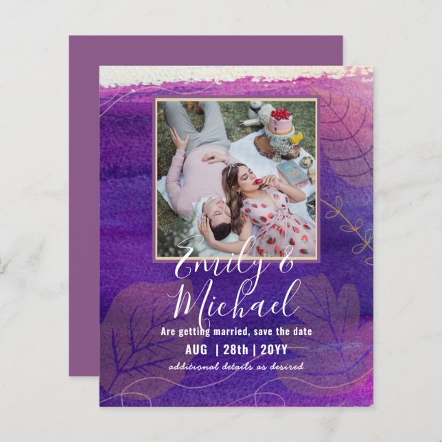 FOTO ORÇAMENTAL Casamento SALVAR AS DATAS Boho Abs (Frente/Verso)