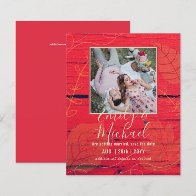 FOTO ORÇAMENTAL Casamento SALVAR AS DATAS Boho Abs (Frente/Verso)