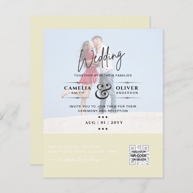 FOTO ORÇAMENTAL CONVITES DE CÓDIGO DE DIVULGAÇÃO Q (Frente/Verso)