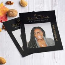 Foto Orçamento 50º Aniversário Convite Preto Doura