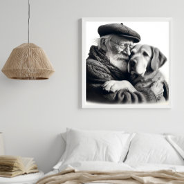 Foto Os melhores amigos para os idosos cavalheiros e cã