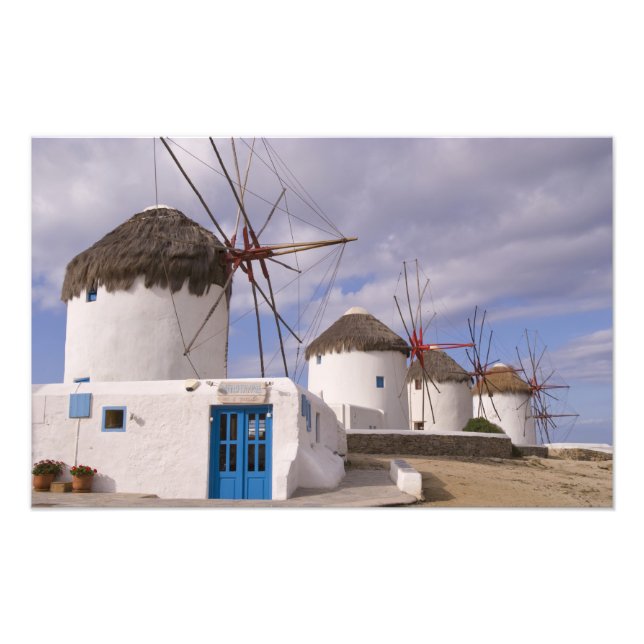 Foto Os moinhos de vento de Mykonos nas Ilhas Gregas (Frente)