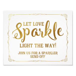 Foto ouro do sinal do casamento do sparkler