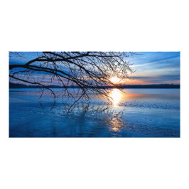 Foto Ouro Sunrise Sobre Lago