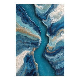 Foto Ouro Veia Azul Profundo Abstrato