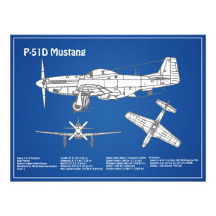 Foto P-51D Mustang - Airplane Blueprint ABD