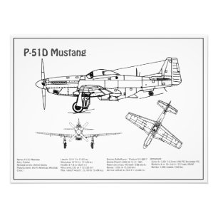 Foto P-51D Mustang - Airplane Blueprint BD