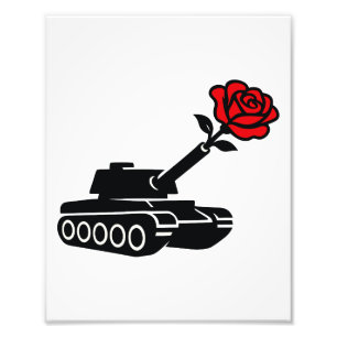 Foto Pacifismo anti-guerra do tanque de Rosa Floral