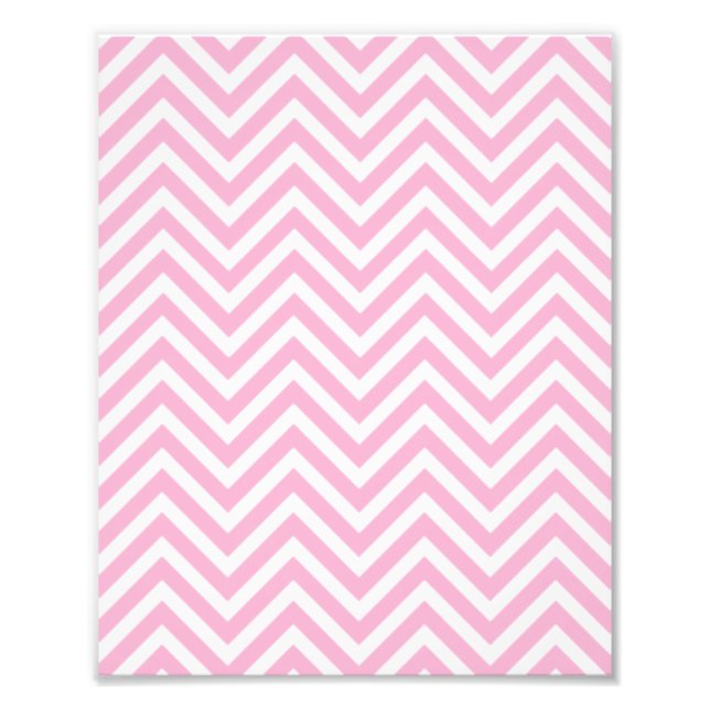 Foto Padrão Chevron Branco Rosa ZigZag Para Ela (Frente)