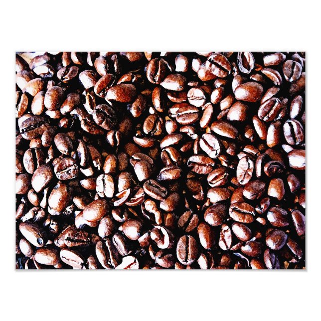 Foto Padrão de Beans de café - Rosto escuro (Frente)