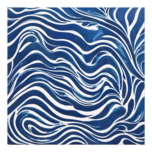 Foto Padrão de espiral branco azul 06 (Frente)