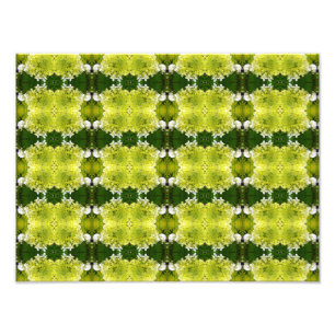 Foto Padrão de Flores de Hortênsia Abstratas em Verde C