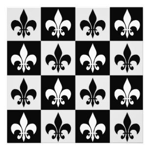 Foto Padrão de Flur-De-Lis Preto Verificado